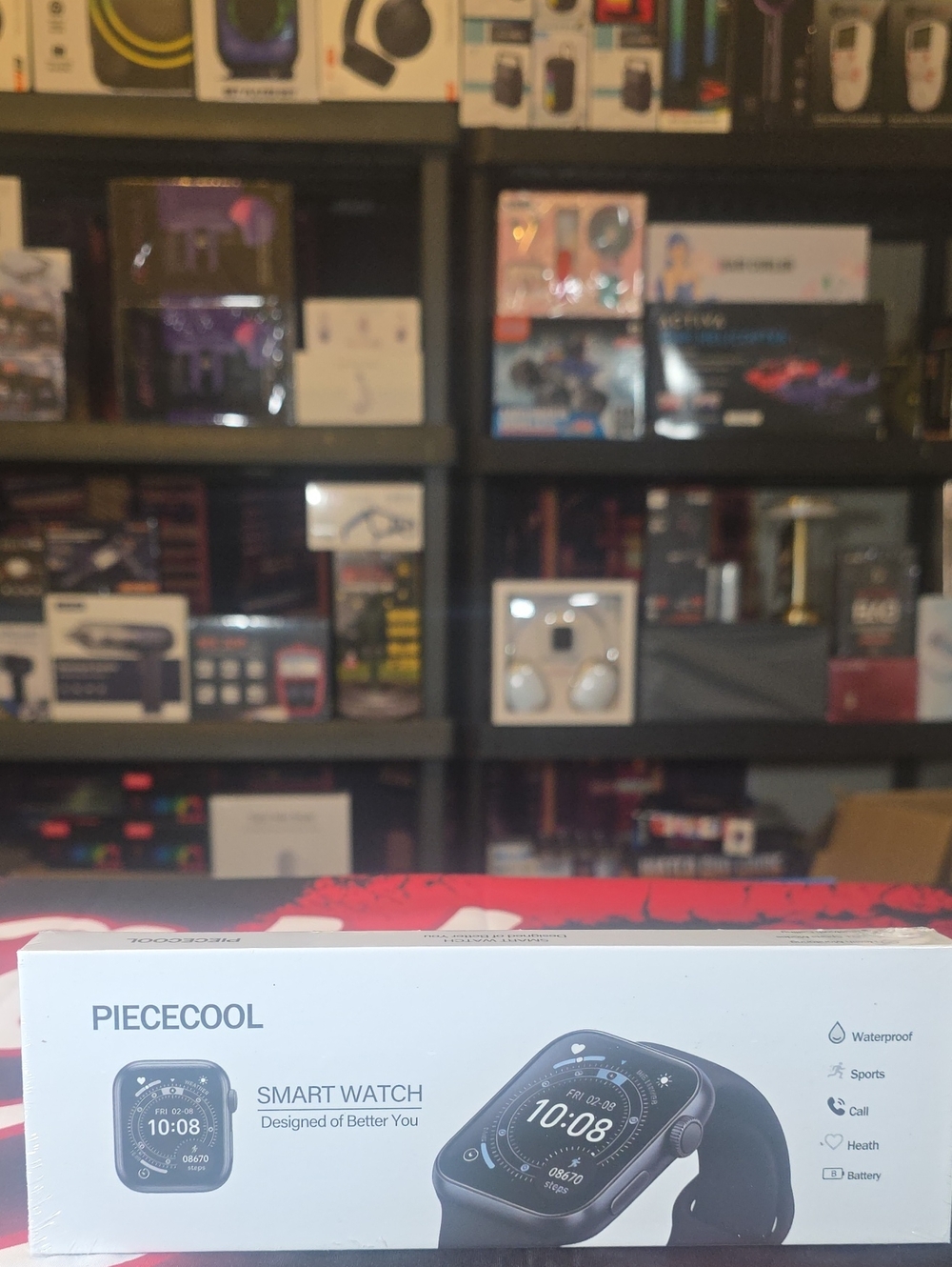 Black Smart Watch - PIECECOOL Fitness Wearable Factory Sealed